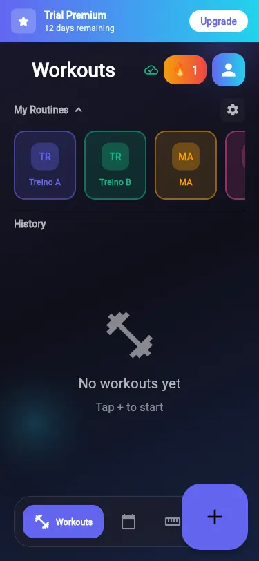 Offline-first workout tracker